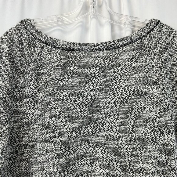 Lou & Grey Womens Short Sleeve Top Drawstring Hem Black/White Medium - Picture 5 of 8